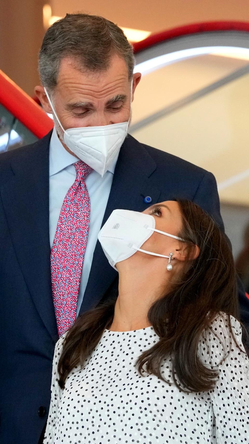 Felipe VI y Letizia en Lisboa este lunes.