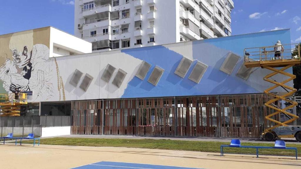 Otra de las fases del mural (Imagen del 23 de septiembre)