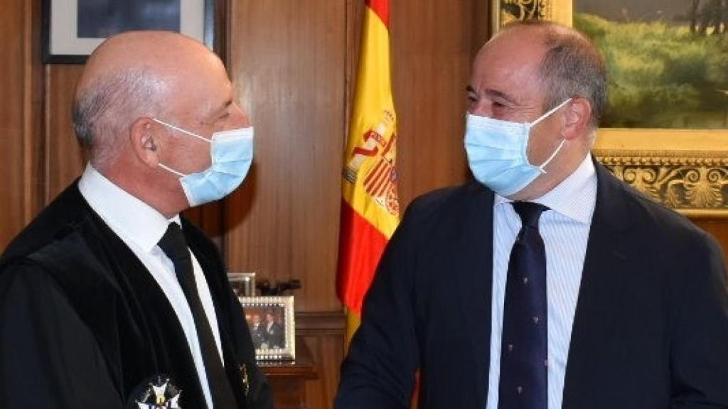 Vicente Rouco y el alcalde de Albacete, Emilio Sáez