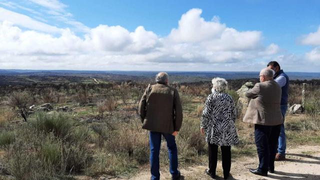 Encarnación Pérez, durante su visita a San Felices de los Gallegos
