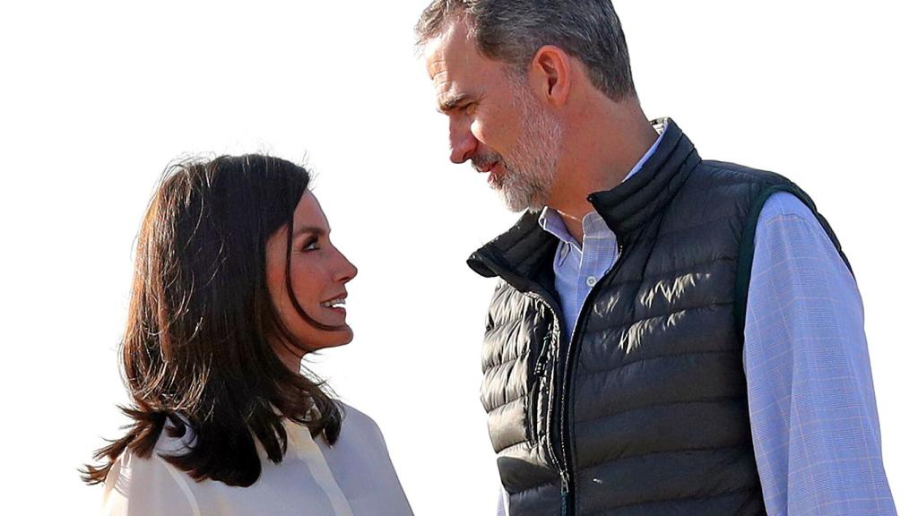 Los reyes Felipe VI y Letizia en Huelva.