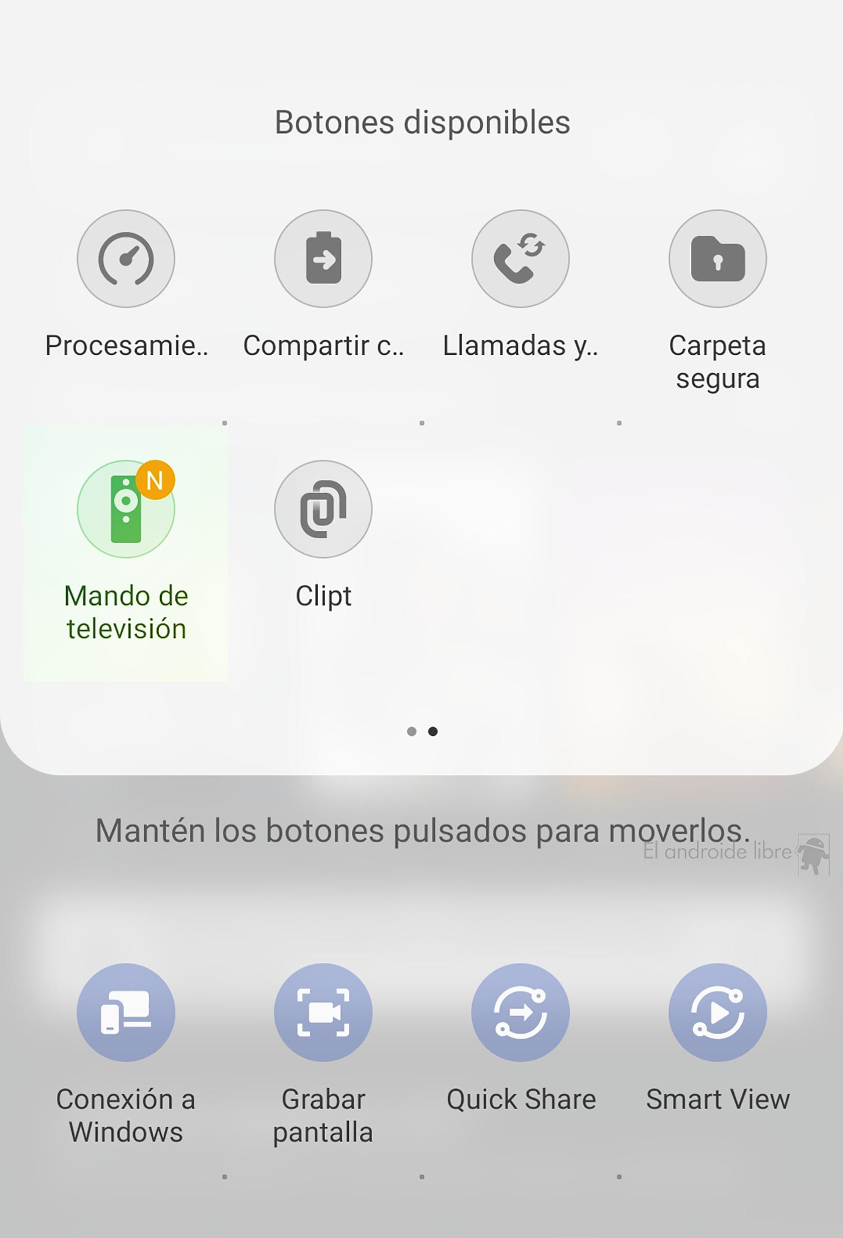 Mando de televisión de Google TV en Android
