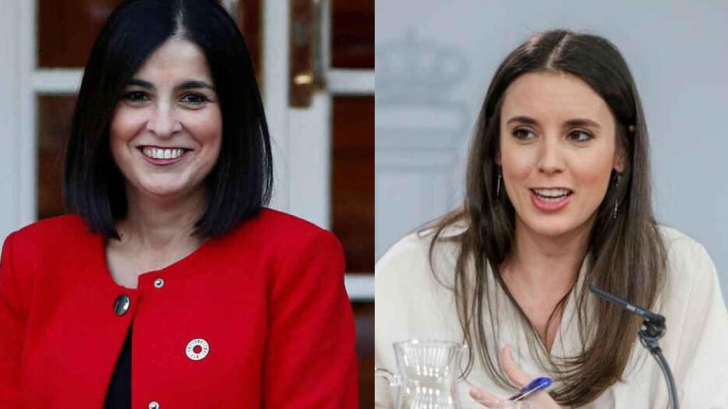 Las ministras de Sanidad e Igualdad, Carolina Darias e Irene Montero.