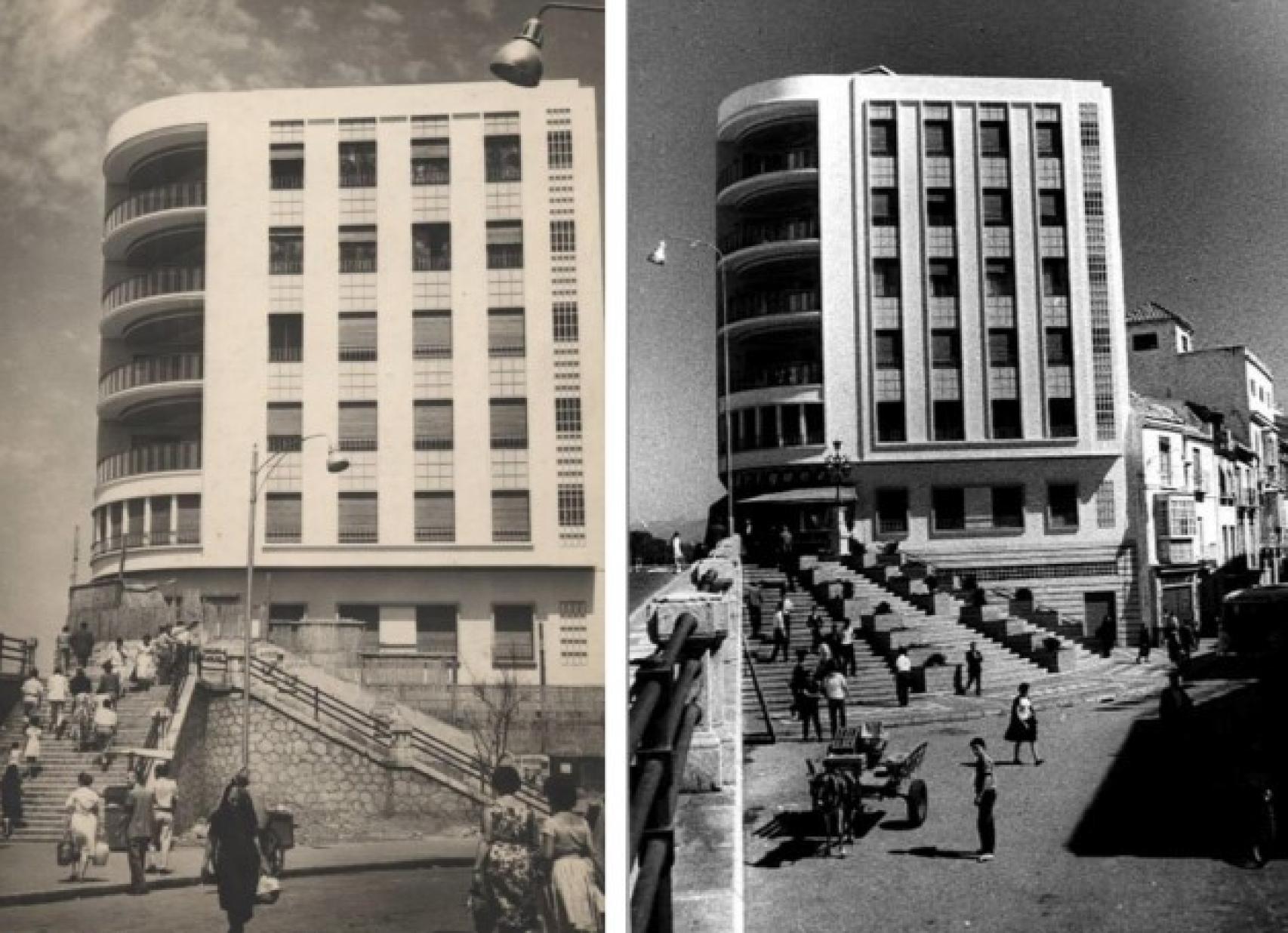 Fotografías antiguas de la escalinata.