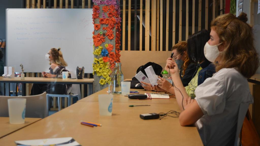 Sofía Lana, cofundadora de Verde Agua, en un evento de la empresa