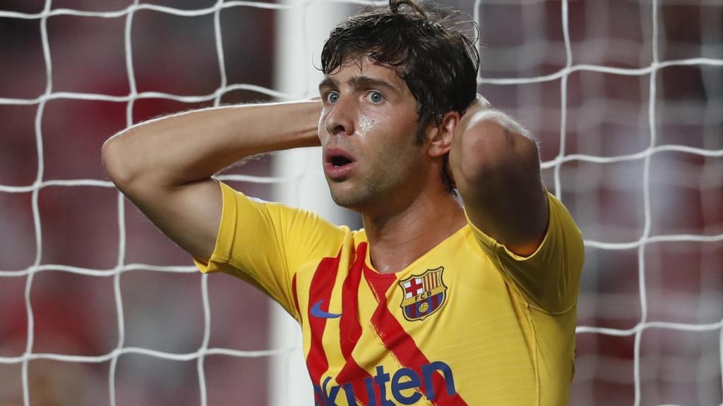 Sergi Roberto se lamenta por una ocasión fallada