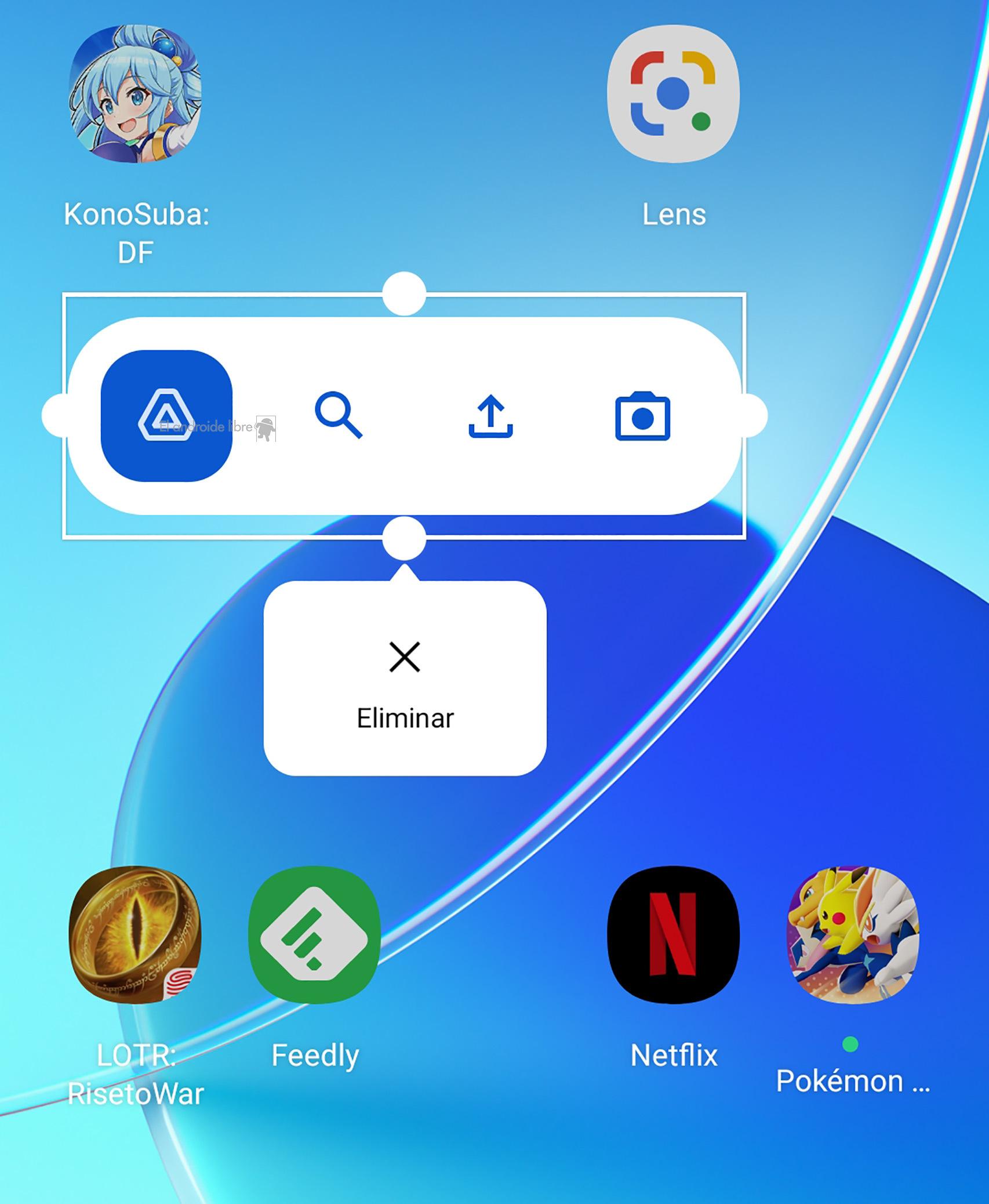 Redimensionando el widget de Google Drive