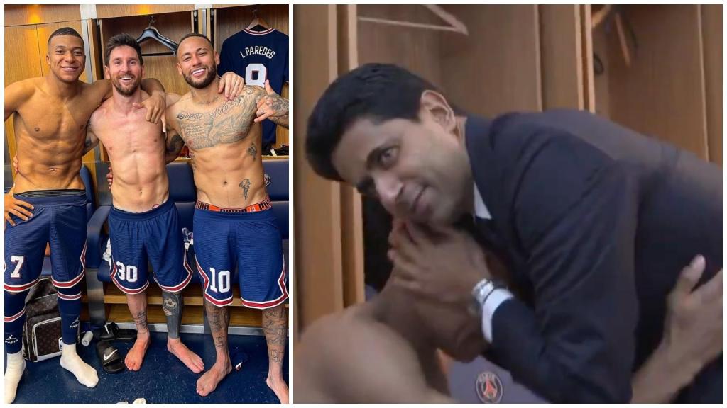 La foto de la MMN y el abrazo de Al-Khelaifi con Mbappé