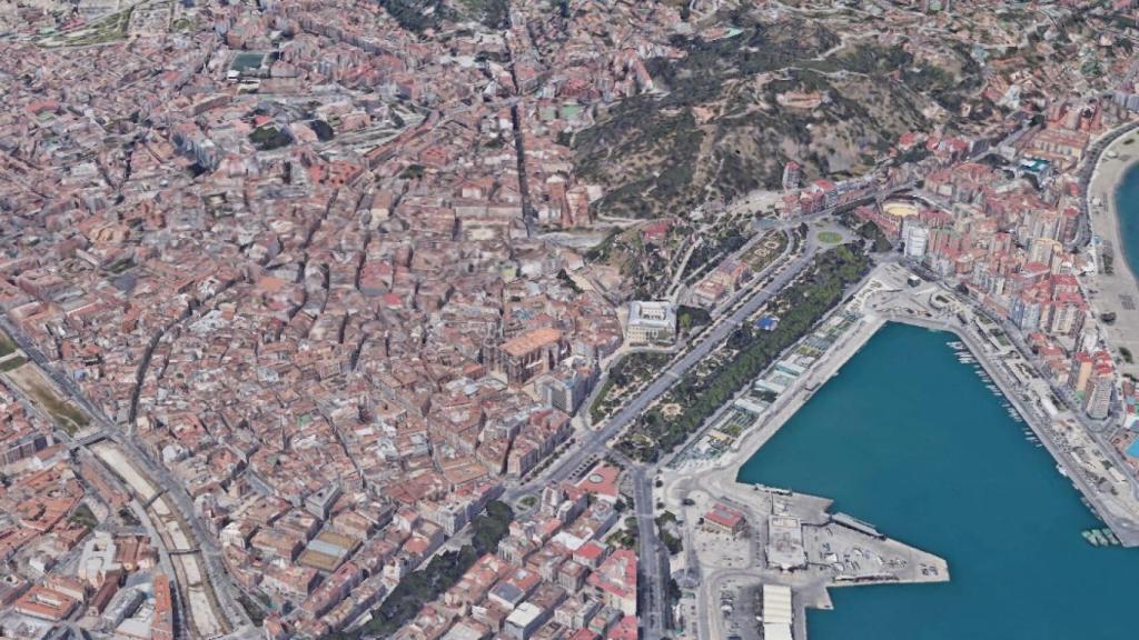 Vista de parte de los suelos que forman parte de la delimitación de la Zona de Bajas Emisiones de Málaga.