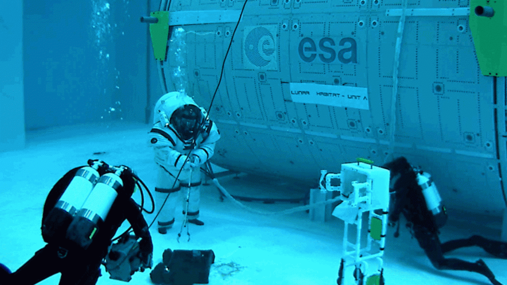 Simulación lunar subacuática