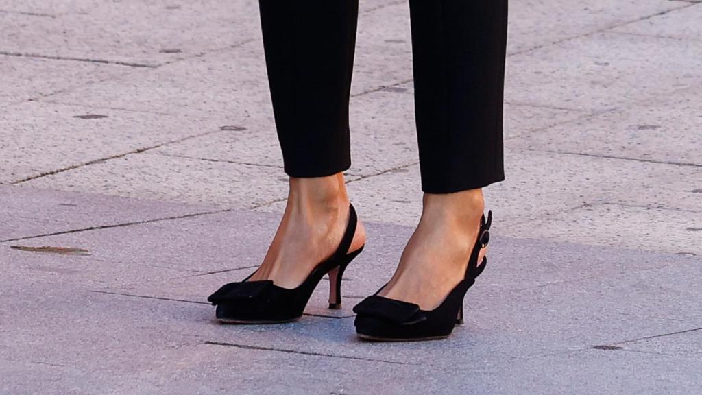 Letizia se ha decantado por un tacón medio en su acto oficial en La Rioja.