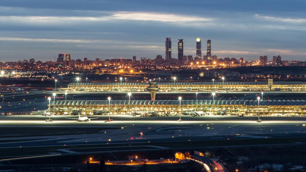 Contaminación lumínica en Madrid.