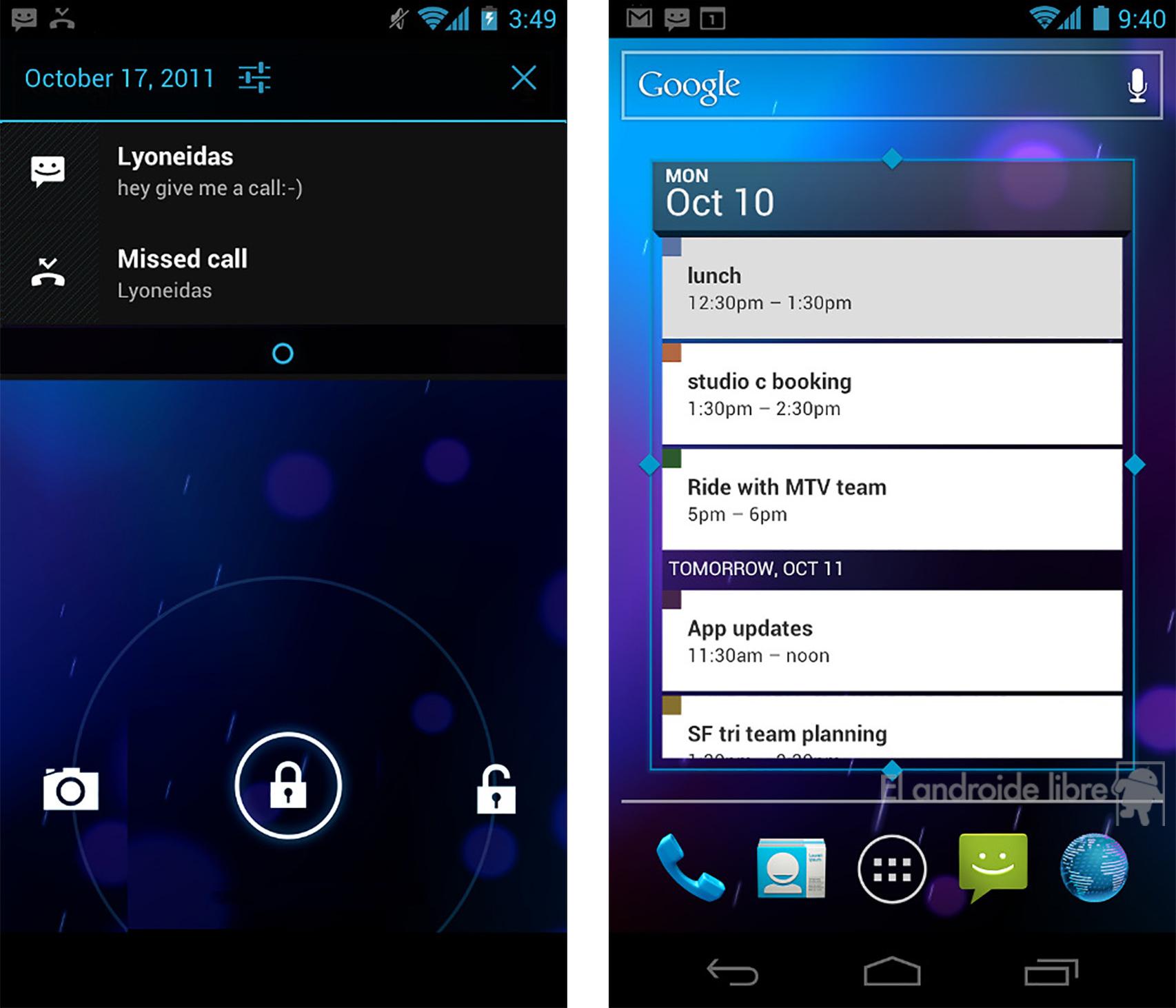 Así era Android 4.0.4 Ice Cream Sandwich