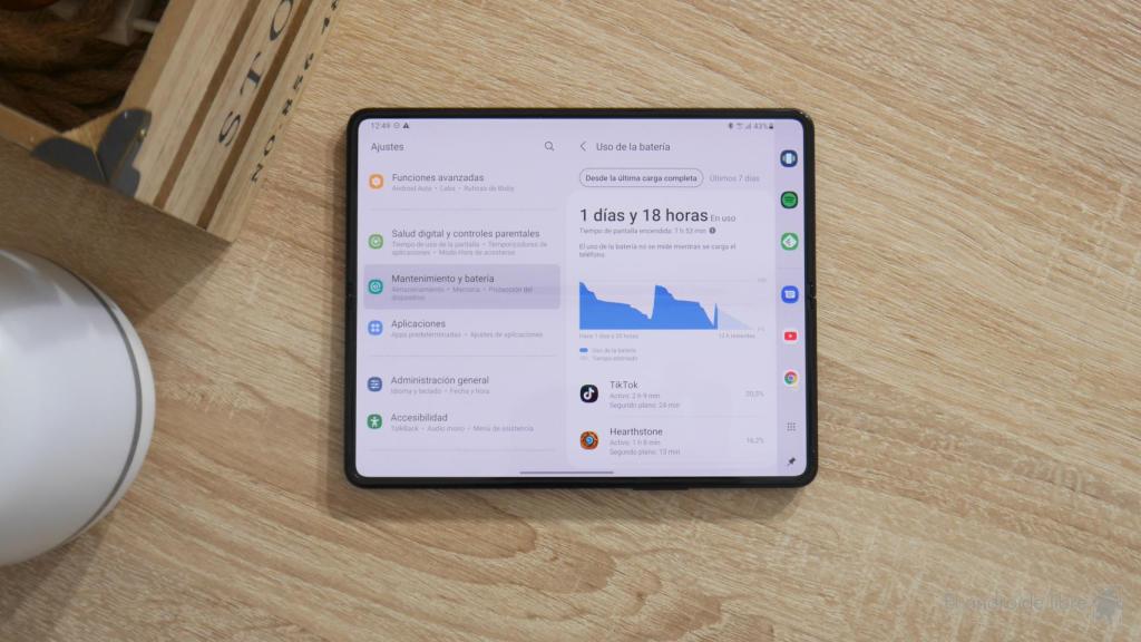 La batería del Samsung Galaxy Z Fold 3 no es lo mejor del dispositivo
