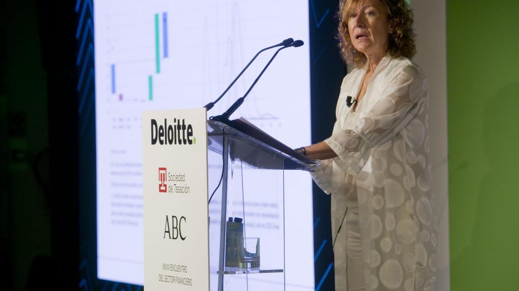 Margarita Delgado, subgobernadora del Banco de España, durante el evento.