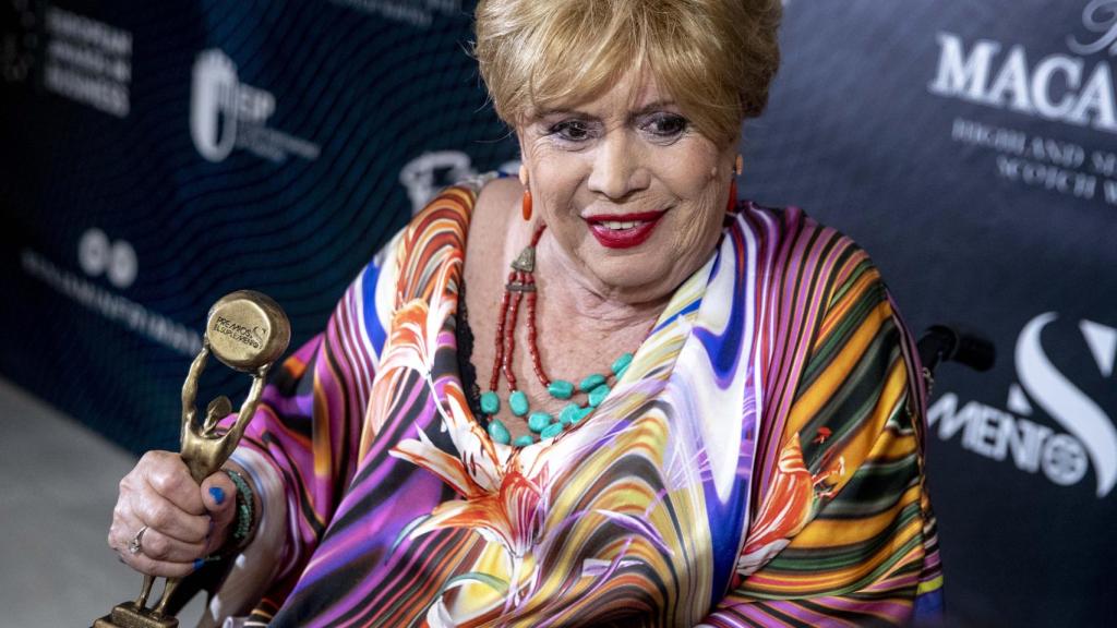 María Jiménez atendió a los medios a su llegada al hotel The Westin Palace.