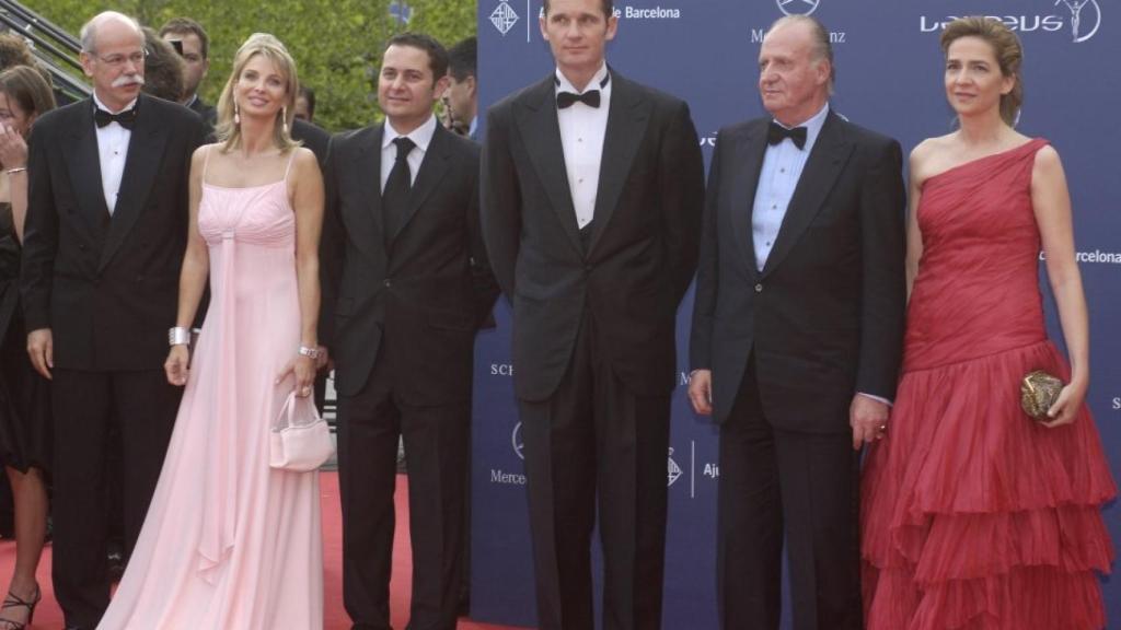 Corinna junto a la infanta Cristina, Iñaki Urdangarin y el rey Juan Carlos en los premios Laureus de 2006.