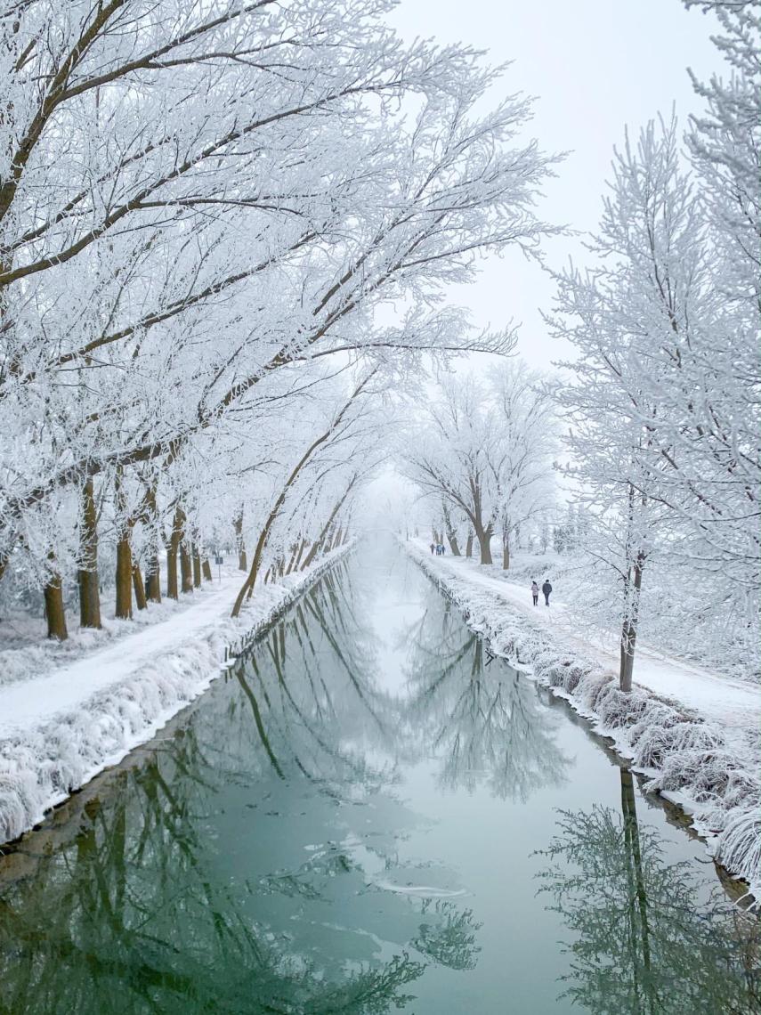 El Canal de Castilla a su paso por la localidad de Medina de Rioseco