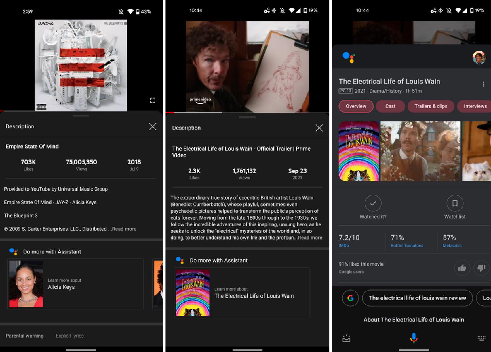 Integración del asistente de Google en Youtube