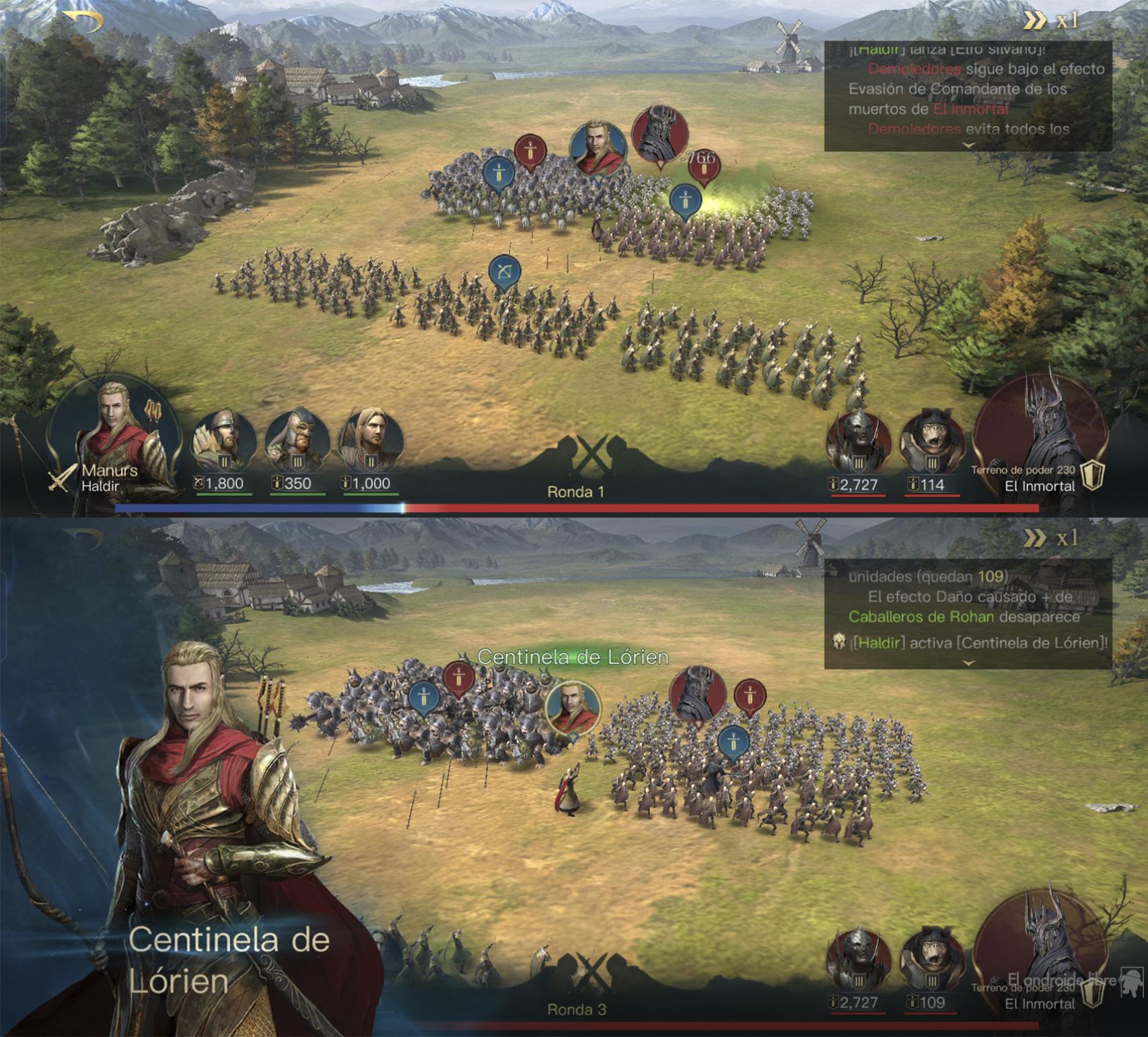 El combate en el nuevo juego de El señor de los anillos