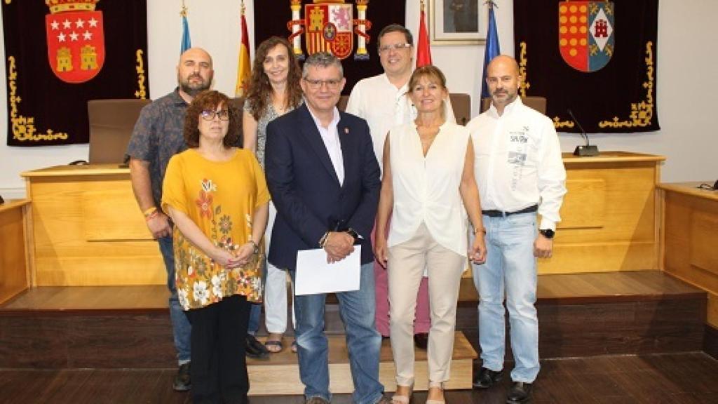 El equipo de gobierno del Ayuntamiento de Brunete, conformado por la coalición PSOE-Ciudadanos.