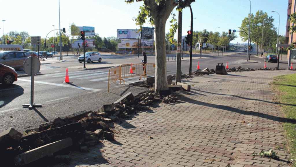 Obras en la avenida Cardenal Cisneros