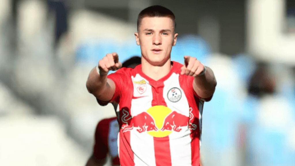 Benjamis Sesko, con el RB Salzburgo