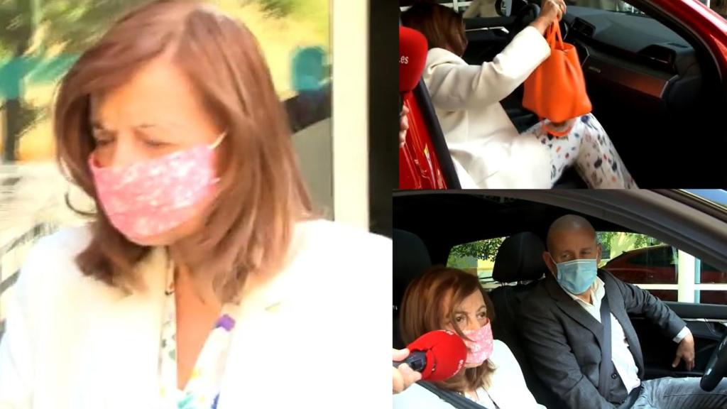 Teresa Campos en su última salida pública en montaje de JALEOS.