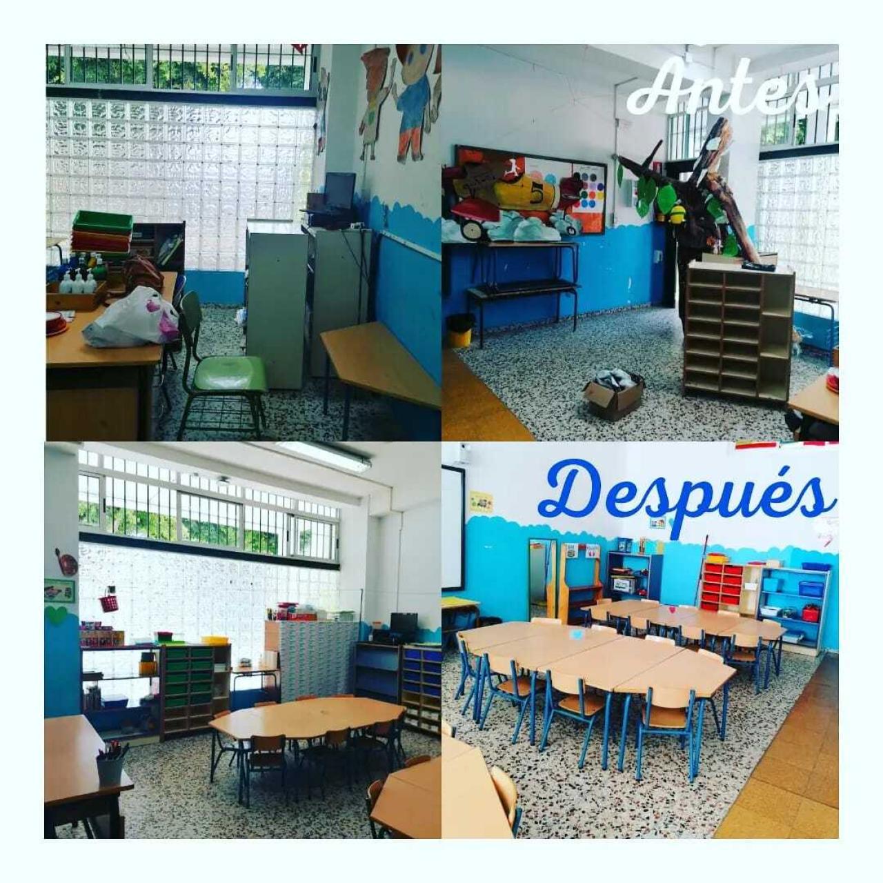 El antes y el después de la clase de Ana.