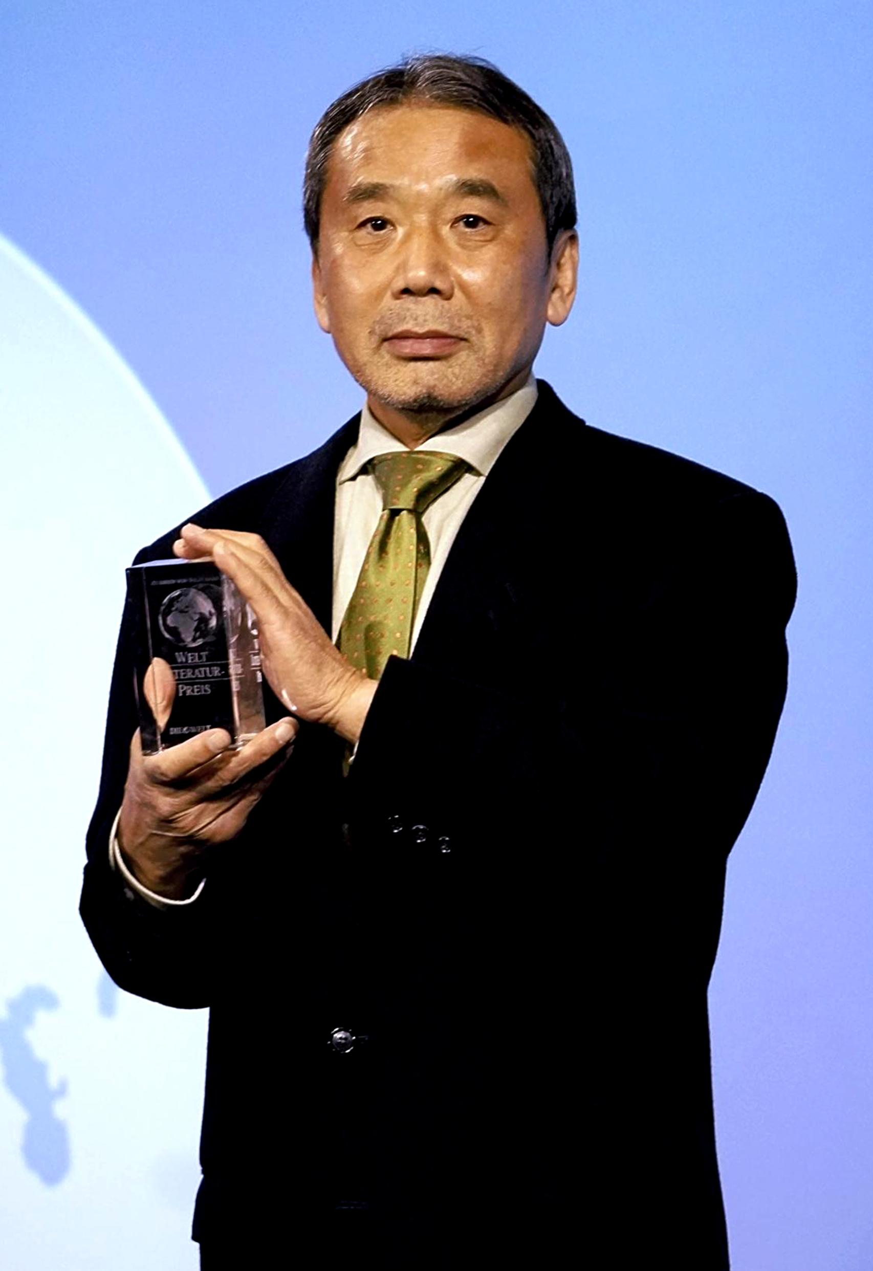 Haruki Murakami en una entrega de premios en Berlín en 2014.