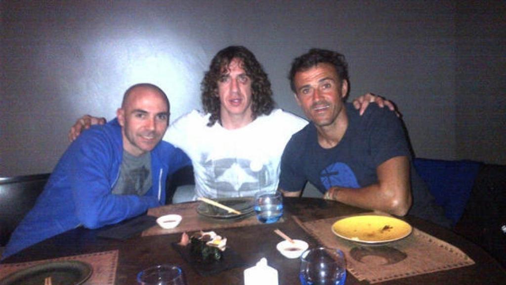 De la Peña, Puyol y Luis Enrique