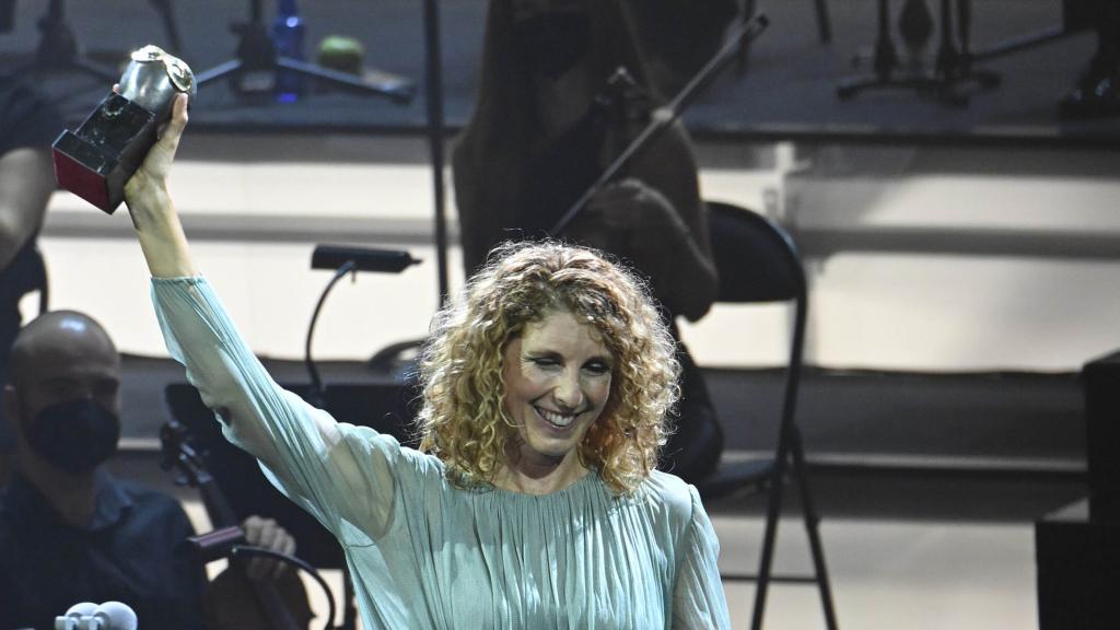 Asun Noales, en el teatro Arriaga de Bilbao donde ha recibido el premio a la mejor coreografía