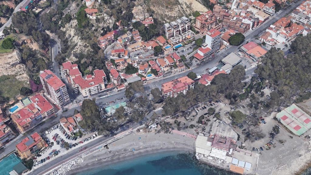 Zona donde se construirá el edificio de apartamentos turísticos.