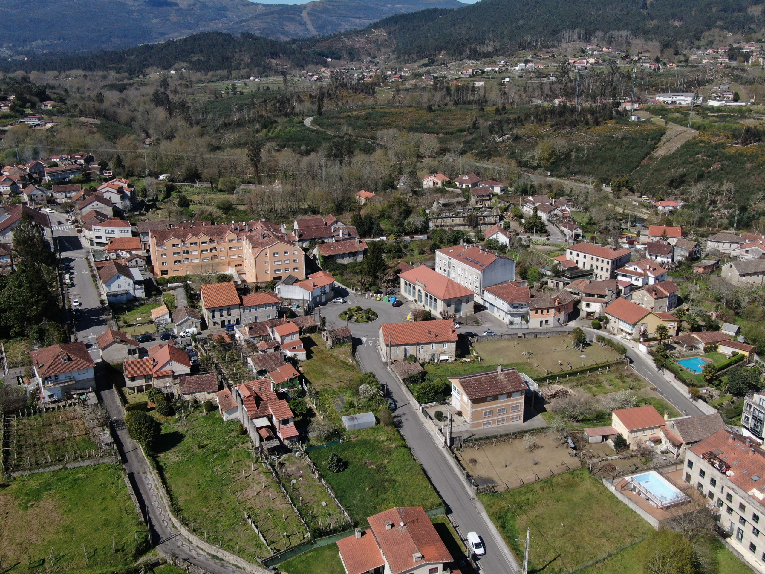Mondariz-Balneario desde el aire.