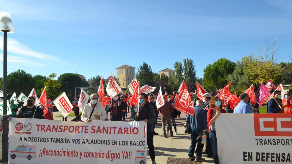 Manifestación del transporte sanitario