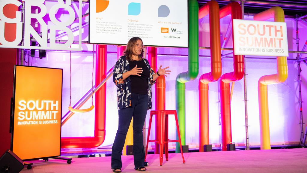 Paloma Castellanos, directora de Wayra en Madrid, durante la presentación del informe en el South Summit.