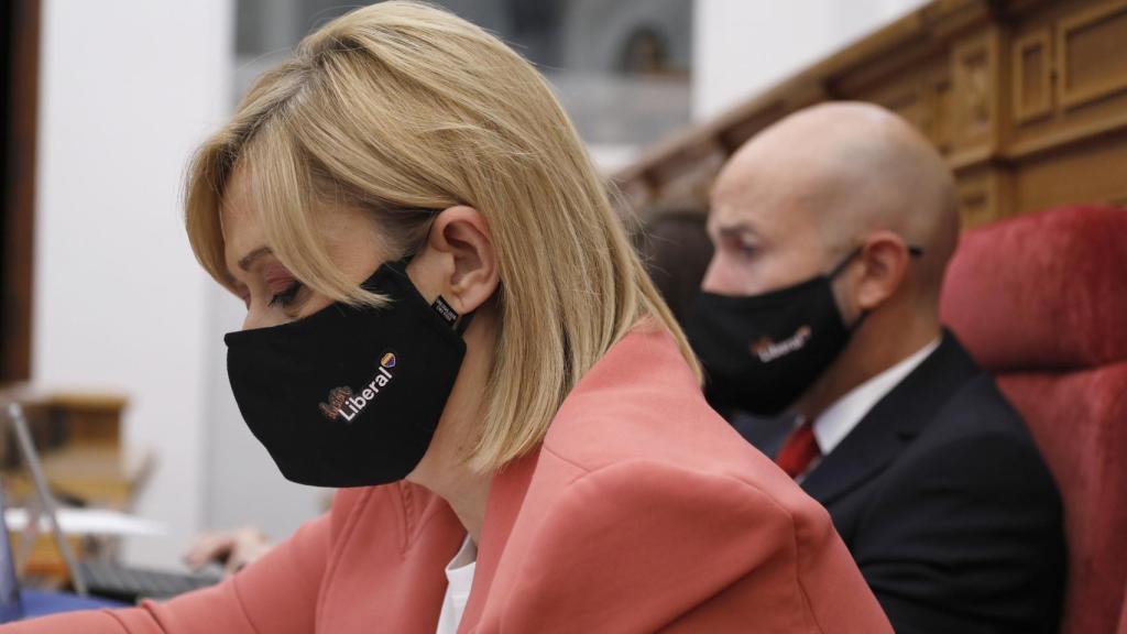 Carmen Picazo, este miércoles en su escaño.