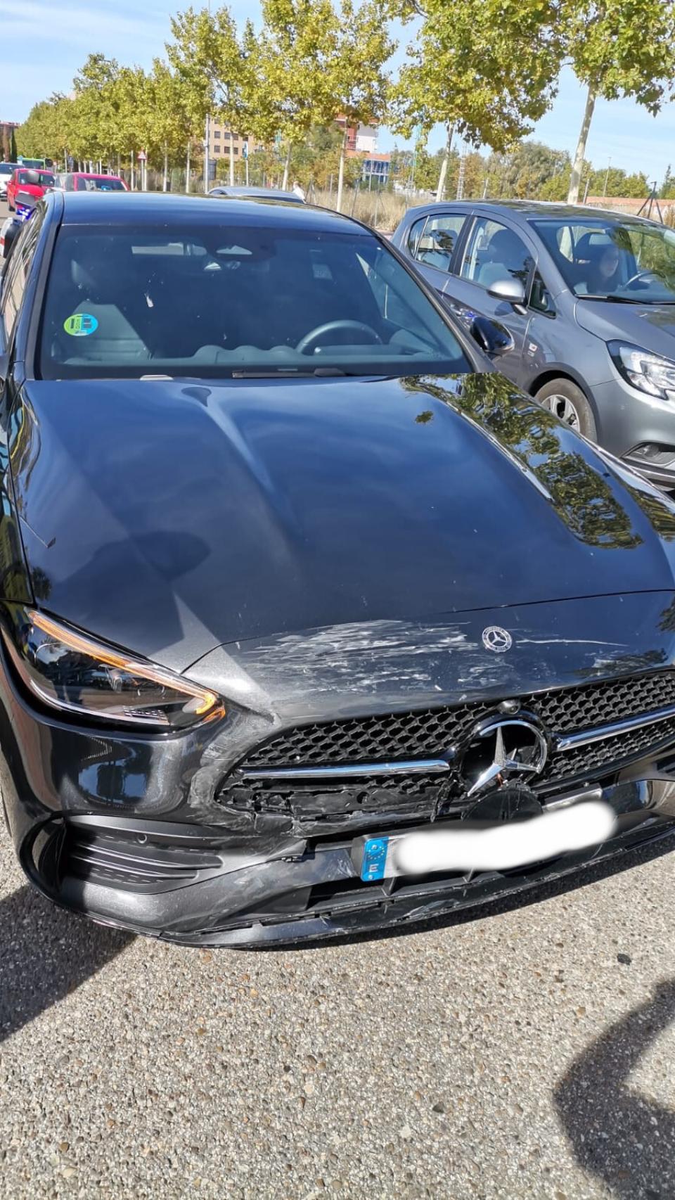 Uno de los coches implicados en el accidente