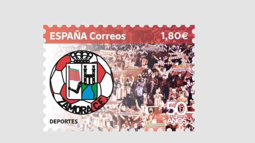 El sello de Correos del Zamora CF