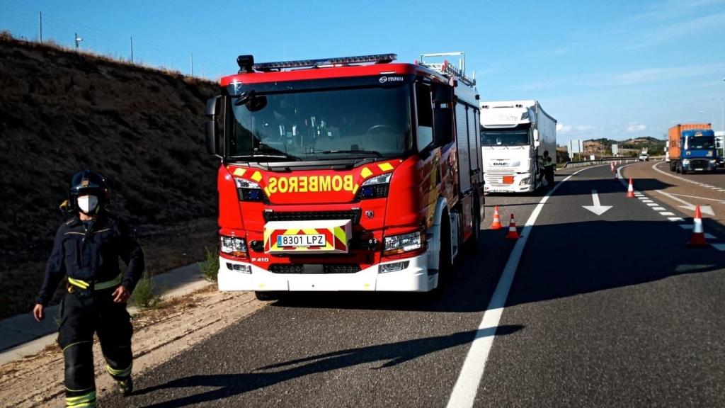 Bomberos de la Diputación de Valladolid durante una actuación