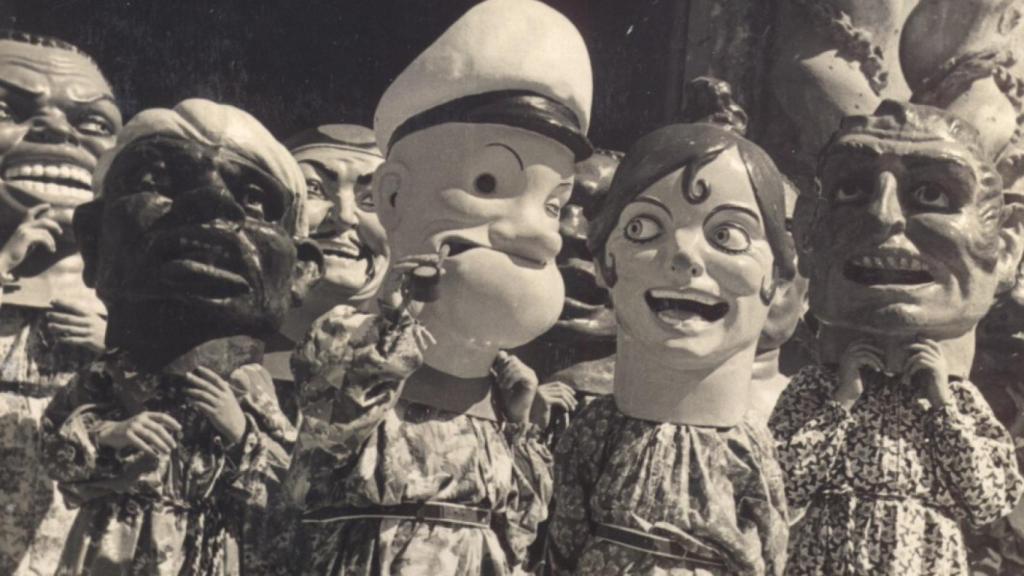 En 1947, los cabezudos reproducían los estereotipos de la época para sorprender y divertir al público.