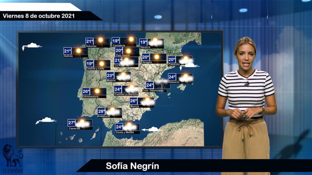 El tiempo del viernes 8 de octubre.