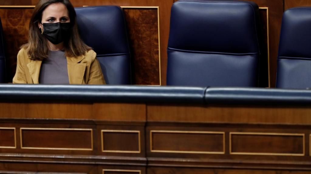 Ione Belarra, en la bancada azul del Gobierno.