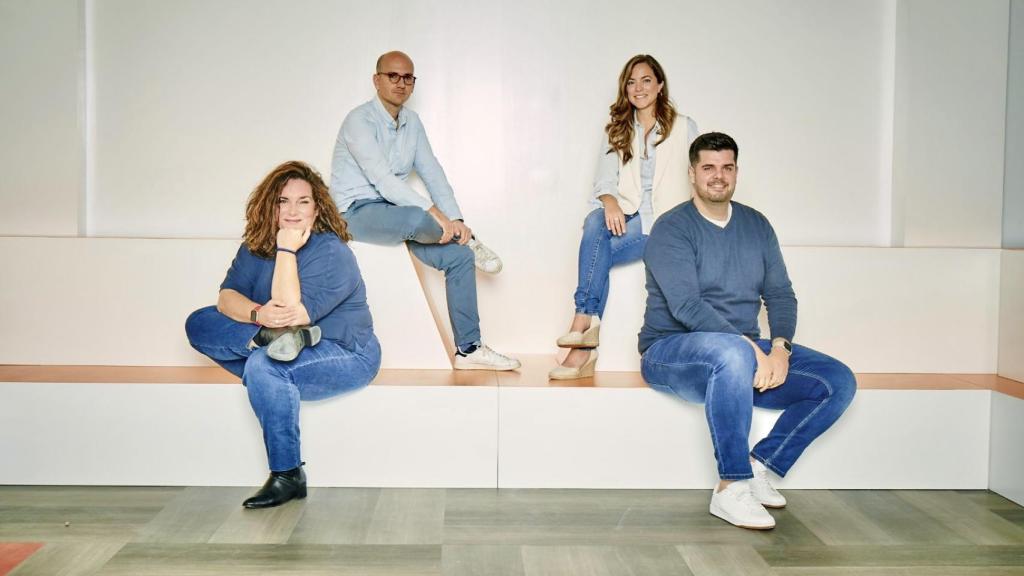 Sandra Garay (head of Brokerage Operations), Ramiro Martínez-Pardo (CEO), Miriam Ballesteros (head of Marketing) y Benito Méndez (CTO), los responsables de HeyTrade.