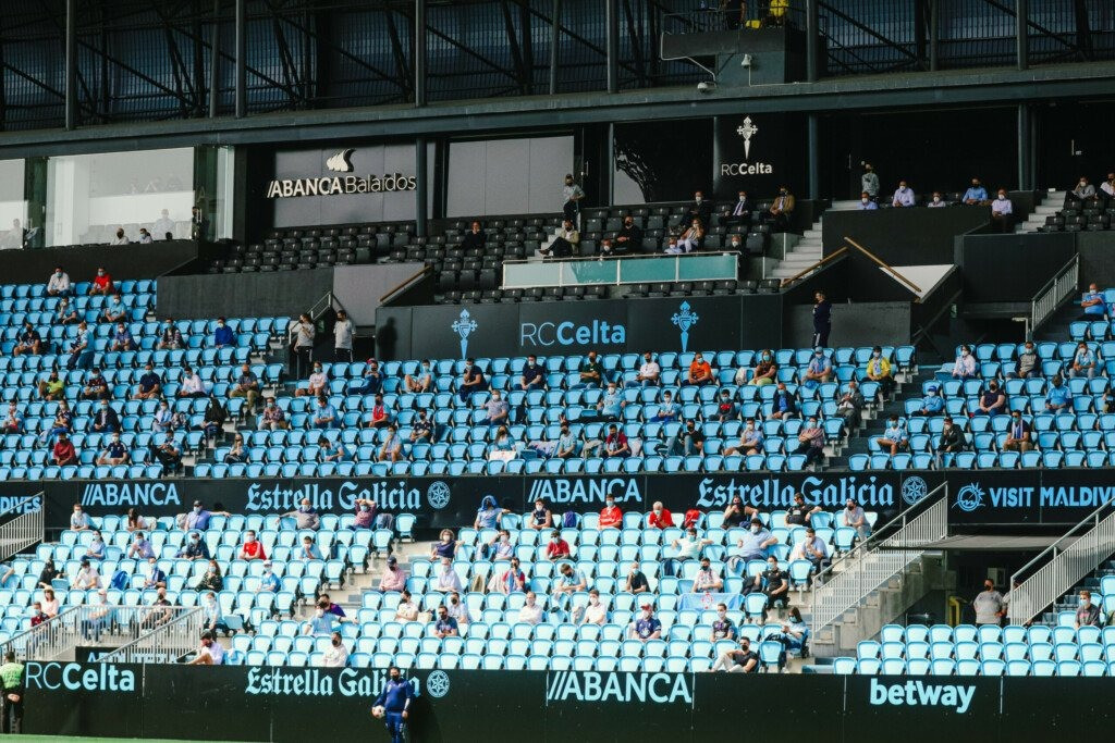 Afición del Celta en Balaídos durante el coronavirus