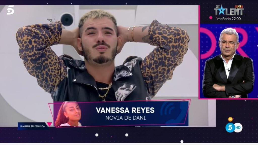 Dani tras hablar con su pareja, Vanessa, en 'Secret Story'
