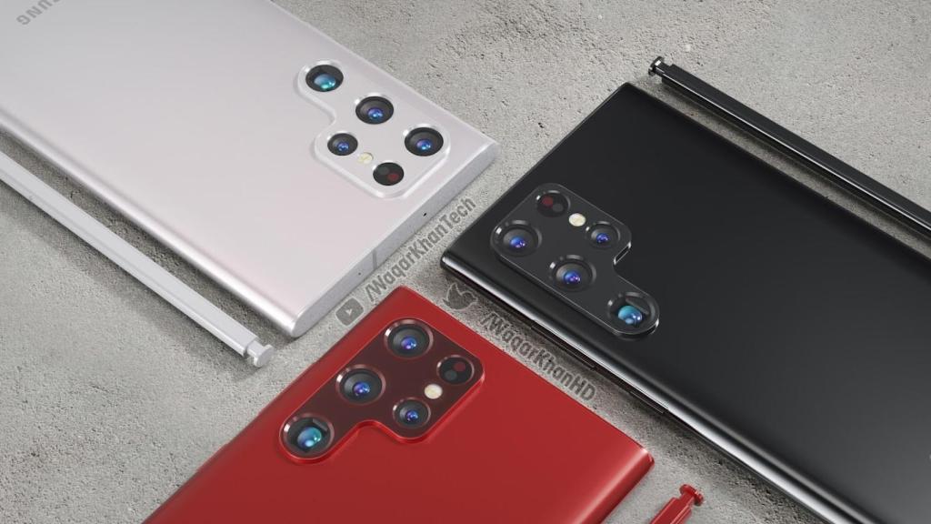Samsung Galaxy S22 Ultra: render conceptual