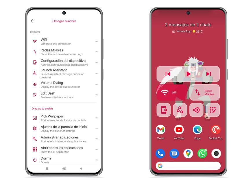 Dash en Omega Launcher