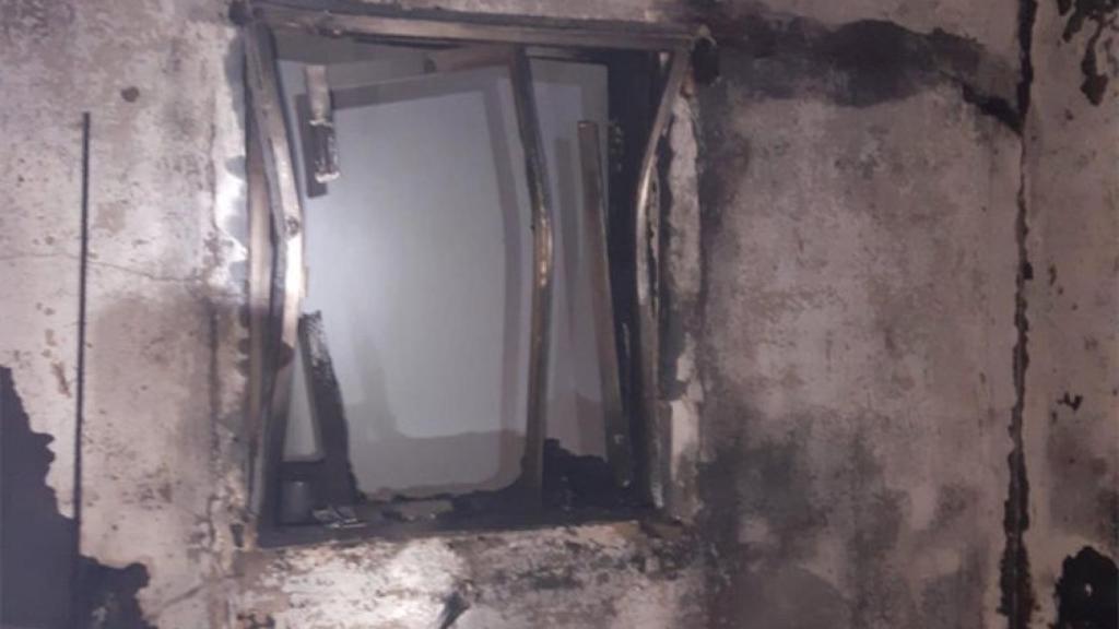 Estado en el que quedó la vivienda tras el incendio.