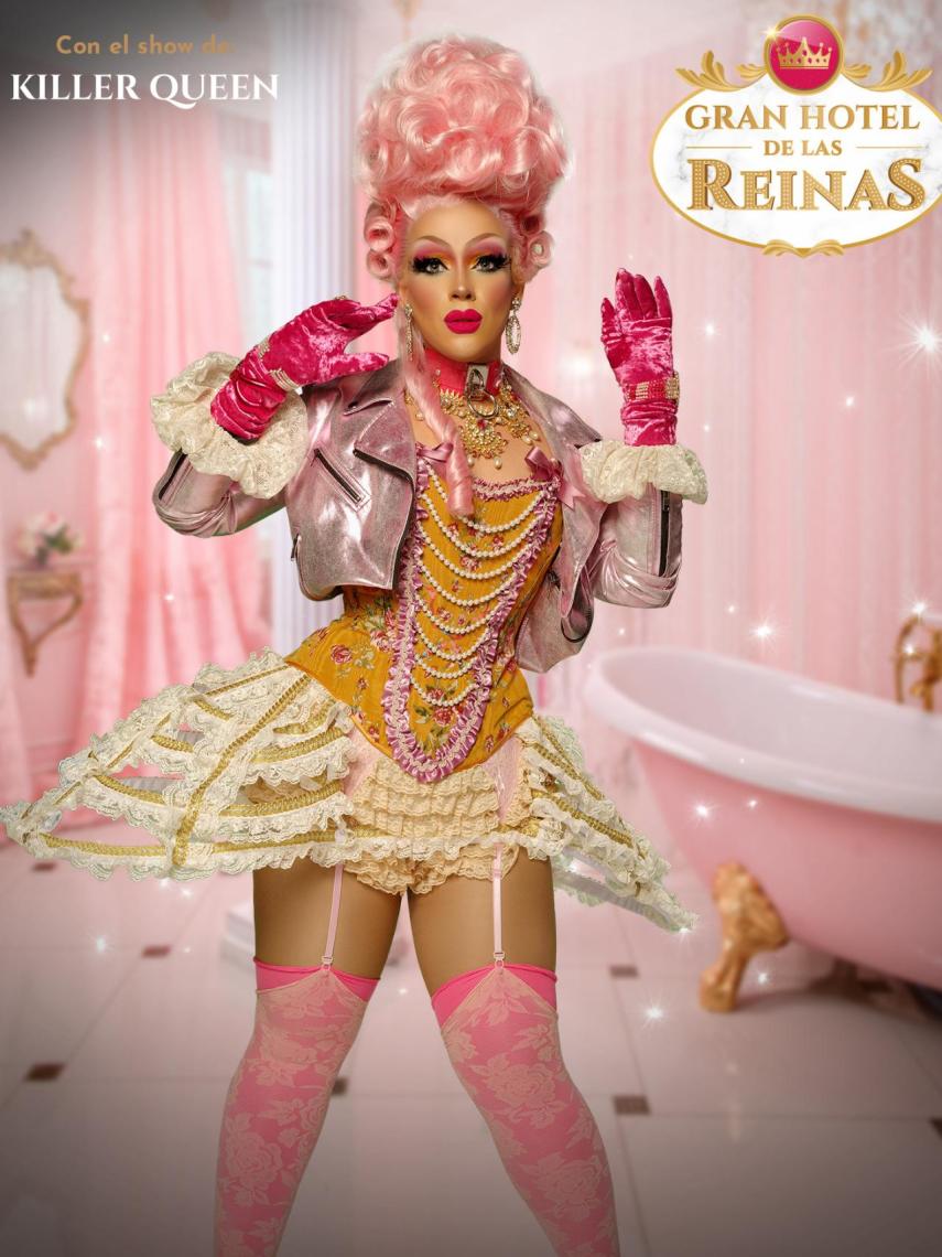 Cartel promocional del 'Gran hotel de las reinas' con Killer Queen.